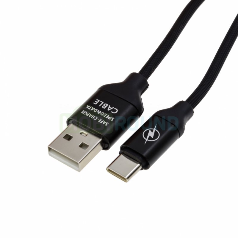 Дата-кабель USB-Type-C, 1 м, черный