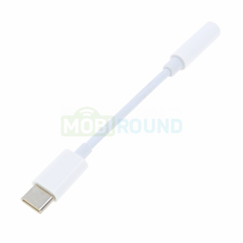 Аудио-переходник (адаптер) USB Type-C-3.5 мм, 0.1 м, белый