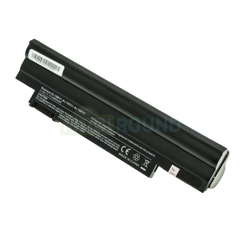 Аккумулятор для ноутбука Acer Aspire One 522 / Aspire One 722 / Aspire One AO522 и др. (AL10A31 / AL10B31 / AL10BW) 11.1 В, 4400 мАч, черный