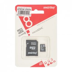 Карта памяти Smartbuy MicroSDHC 8Gb (class 10)