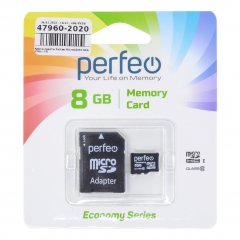 Карта памяти Perfeo MicroSDHC 8Gb (class 10)