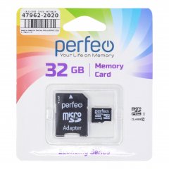 Карта памяти Perfeo MicroSDHC 32Gb (class 10)