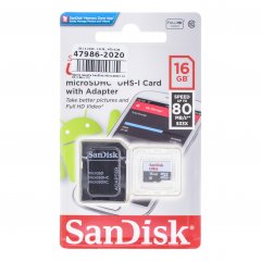 Карта памяти SanDisk MicroSDHC 16Gb (class 10)