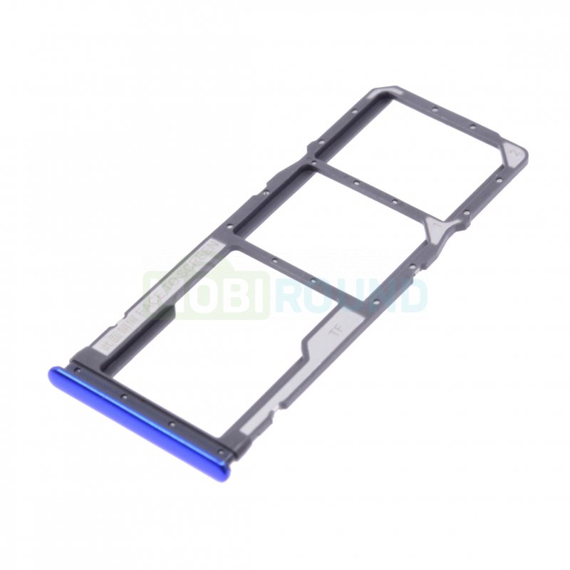 Держатель сим карты (SIM) для Xiaomi Redmi Note 8 / Redmi Note 8T, синий