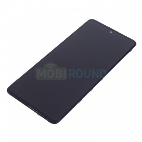 Дисплей для Samsung A515 Galaxy A51 (в сборе с тачскрином) в рамке (черный, orig100)