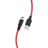 Дата-кабель Hoco X21 Plus USB-MicroUSB (высокопрочный / силикон), 1 м