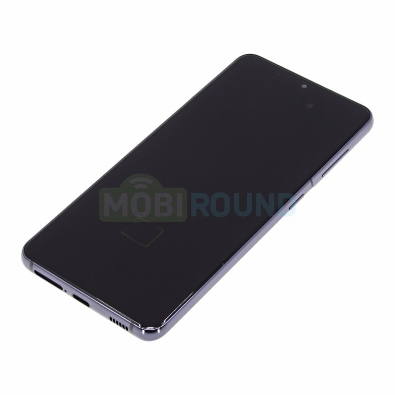 Дисплей для Samsung G991 Galaxy S21 (в сборе с тачскрином) в рамке, черный, 100%