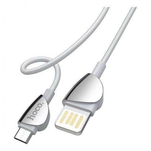 Дата-кабель Hoco U62 USB-MicroUSB, 1.2 м (серый)