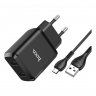 Сетевое зарядное устройство (СЗУ) Hoco N7 Speedy (2 USB) + кабель MicroUSB, 2.1 А
