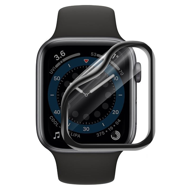 Противоударное стекло 3D Hoco для Apple Watch S8 (45 мм) Watch S7 (45 мм) Watch S9 (45 мм) (полное покрытие) черный