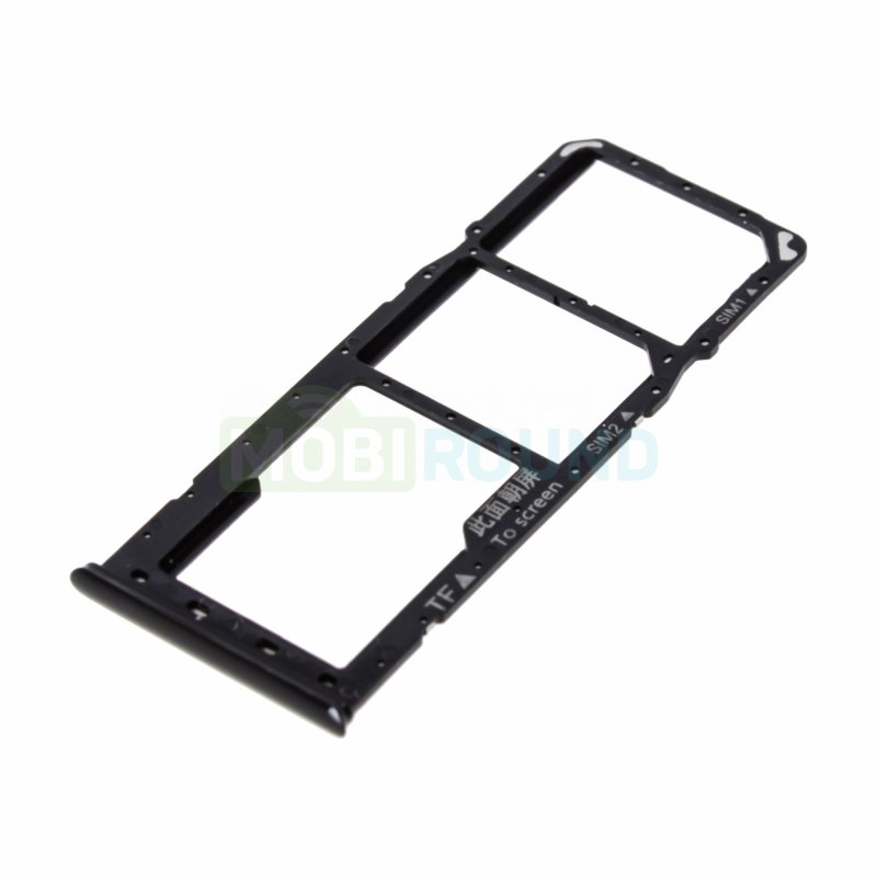 Держатель сим карты (SIM) для Realme 3, черный