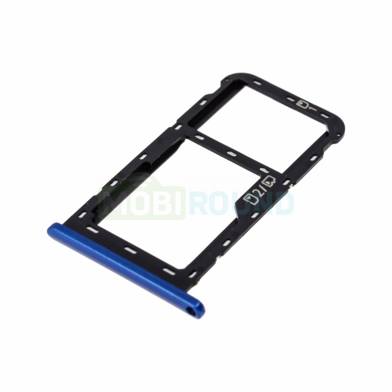 Держатель сим карты (SIM) для ZTE Blade A51, синий