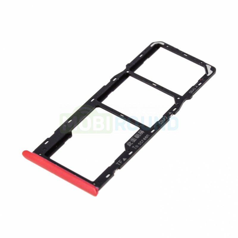 Держатель сим карты (SIM) для Realme C11 (2020) C11 (2021) красный
