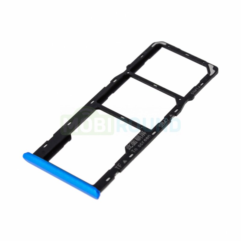 Держатель сим карты (SIM) для Realme C3, синий
