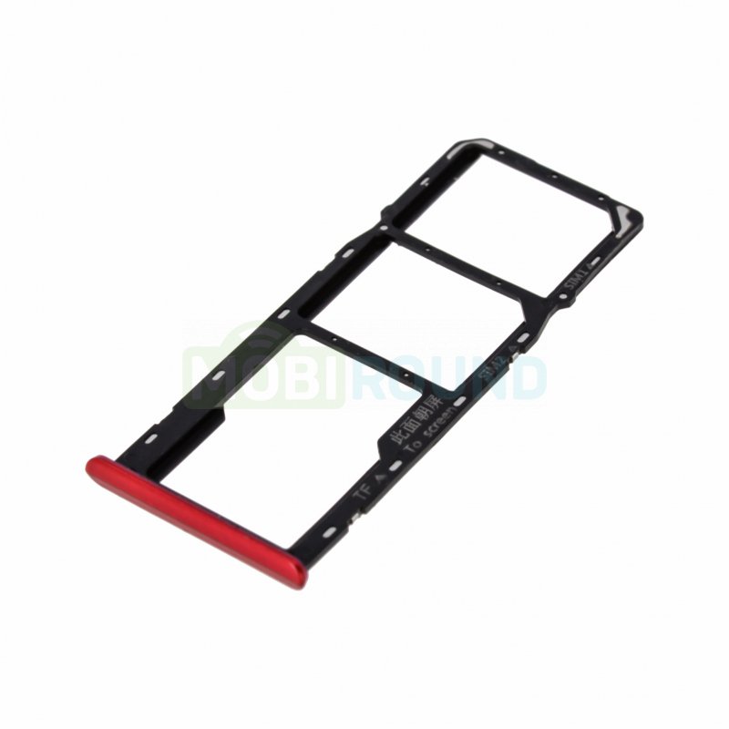 Держатель сим карты (SIM) для Realme C3, красный