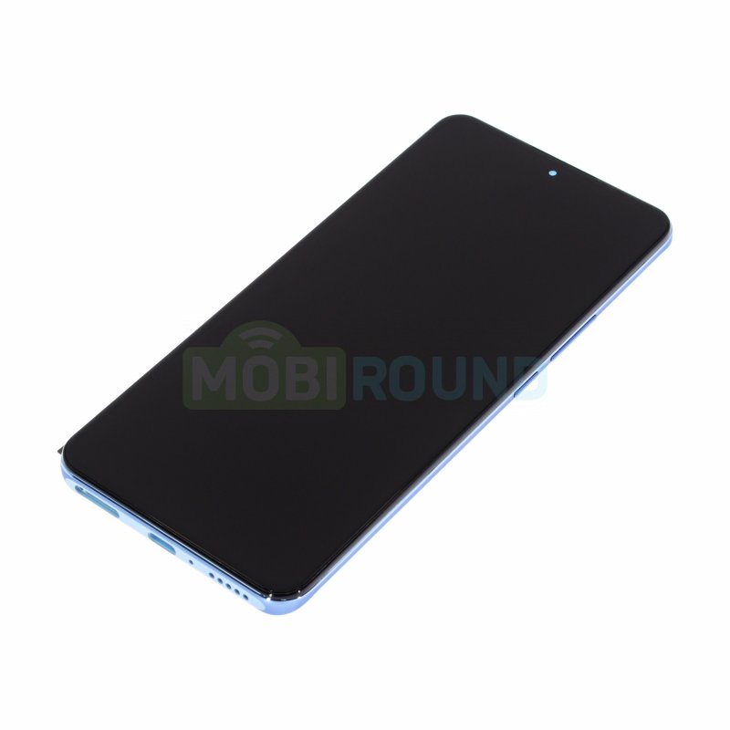 Дисплей для Xiaomi 12T / 12T Pro (в сборе с тачскрином) в рамке, синий, 100%