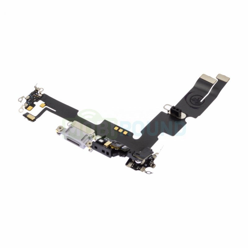Шлейф для Apple iPhone 14 Plus + разъем зарядки/гарнитуры + микрофон, фиолетовый, AAA