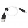 Дата-кабель Hoco X21 Plus USB-MicroUSB (высокопрочный / силикон) (2.4 A), 0.25 м