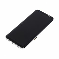 Дисплей для Samsung G950 Galaxy S8 (в сборе с тачскрином) в рамке (серебро, premium)