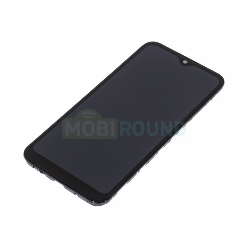 Дисплей для Samsung A015 Galaxy A01 / M015 Galaxy M01 (в сборе с тачскрином) (широкий коннектор) в рамке, черный, AAA