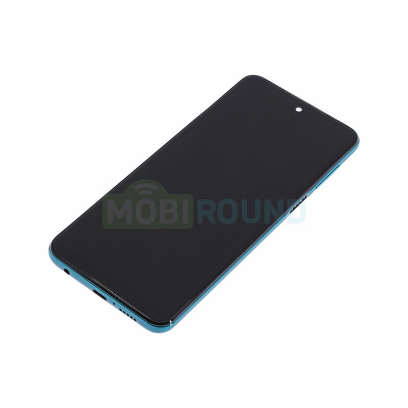 Дисплей для Xiaomi Redmi Note 9S / Redmi Note 9 Pro (в сборе с тачскрином) в рамке, зеленый, AA