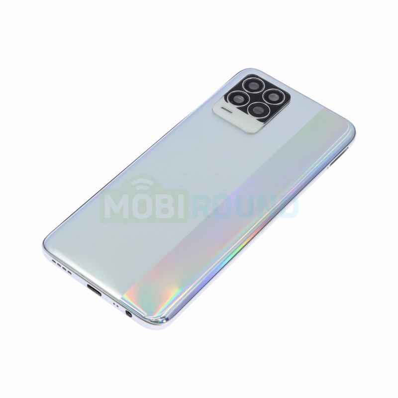 Корпус для Realme 8 4G / 8 Pro 4G, серебро, AAA
