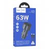Автомобильное зарядное устройство (АЗУ) Hoco Z57B (USB+Type-C) + кабель Type-C, 3 А
