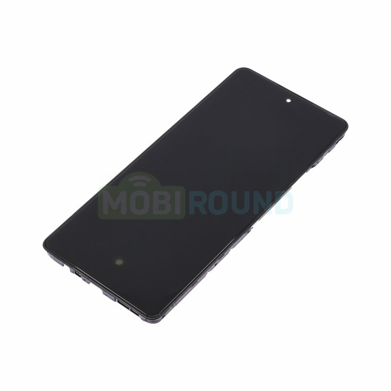 Дисплей для Tecno Pova 6 Pro 5G (в сборе с тачскрином) в рамке, черный, 100%