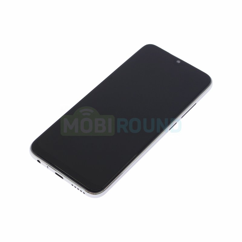 Дисплей для Xiaomi Redmi Note 8 / Redmi Note 8 (2021) (в сборе с тачскрином) в рамке, серебро, 100%