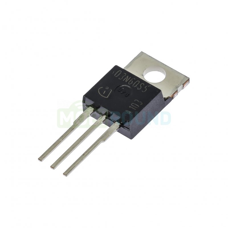 Полевой транзистор INFINEON N-MOSFET 600 В/3.2 А (SPP03N60S5 (TO-220AB))