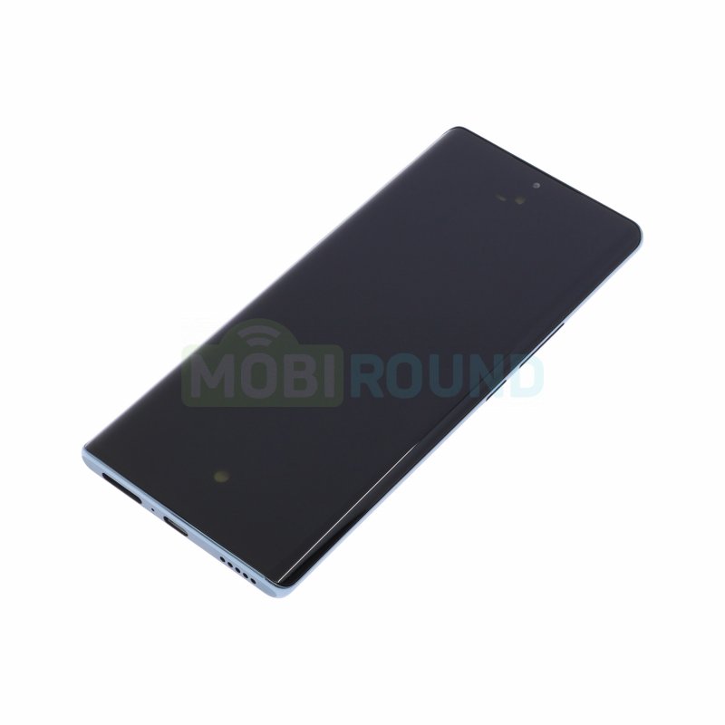 Дисплей для Honor 70 5G (в сборе с тачскрином) в рамке, голубой, AAA