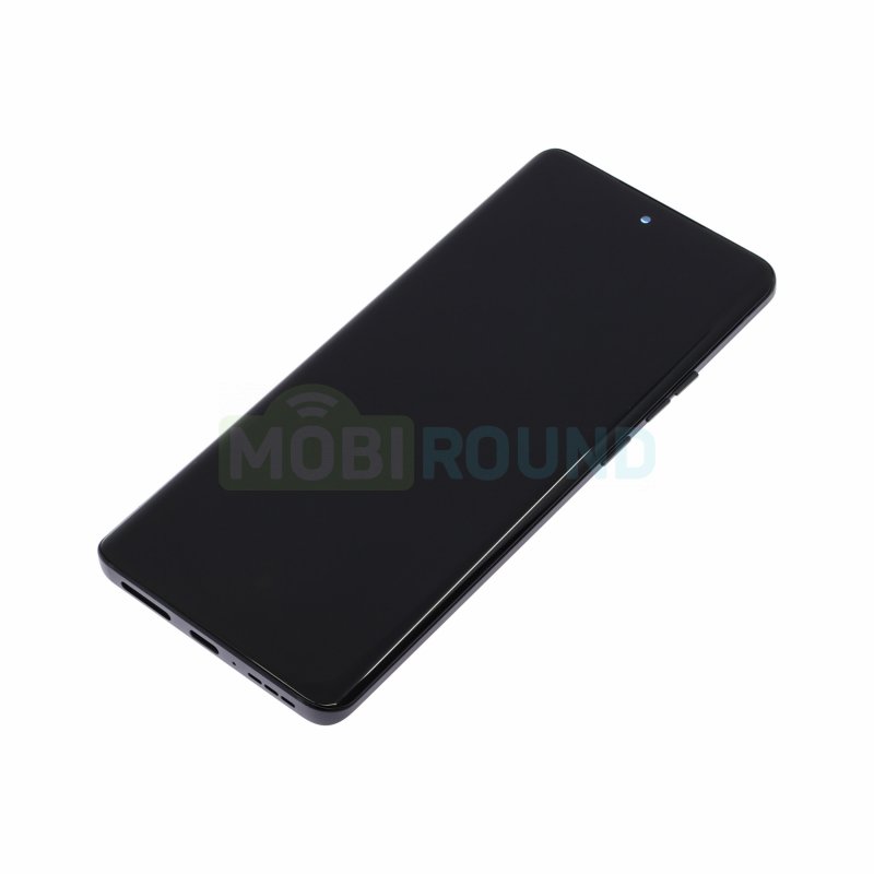 Дисплей для Motorola Edge 40 5G (в сборе с тачскрином) в рамке, черный