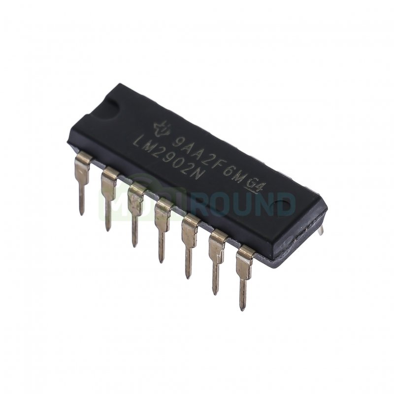 Счетверённый операционный усилитель с низким потреблением TI (LM2902N, DIP-14)
