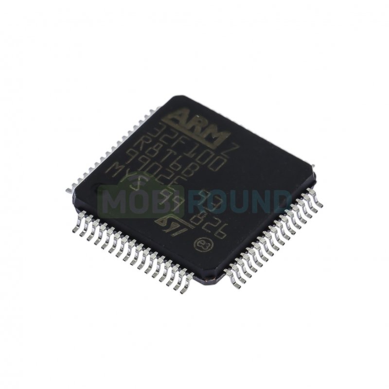 Микроконтроллер STM 32-бит ARM Cortex M3 (STM32F100R8T6B, LQFP-64)