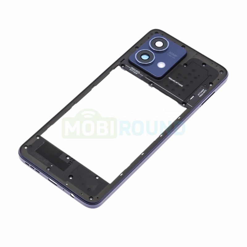 Средняя часть корпуса для Motorola Moto G84 5G, черный