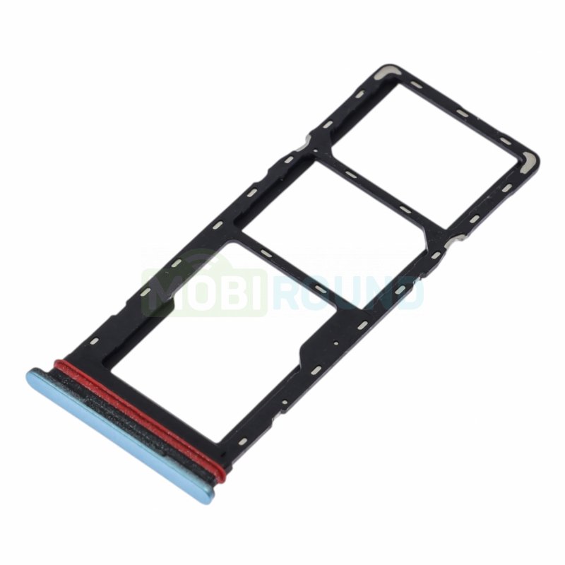 Держатель сим карты (SIM) для Tecno Spark 40C 4G, голубой
