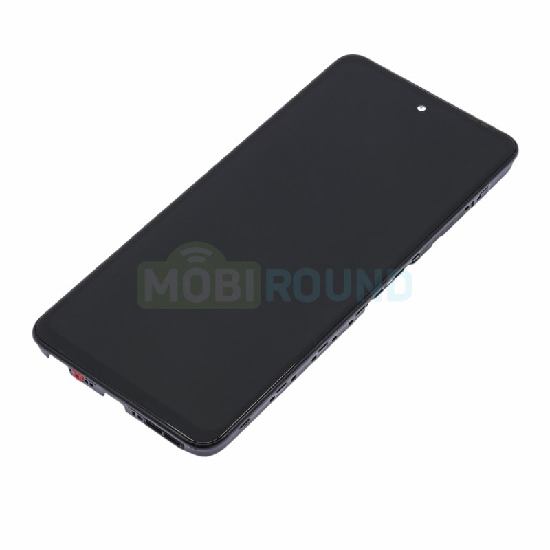 Дисплей для ZTE Blade A75 4G (в сборе с тачскрином) в рамке, черный, AAA