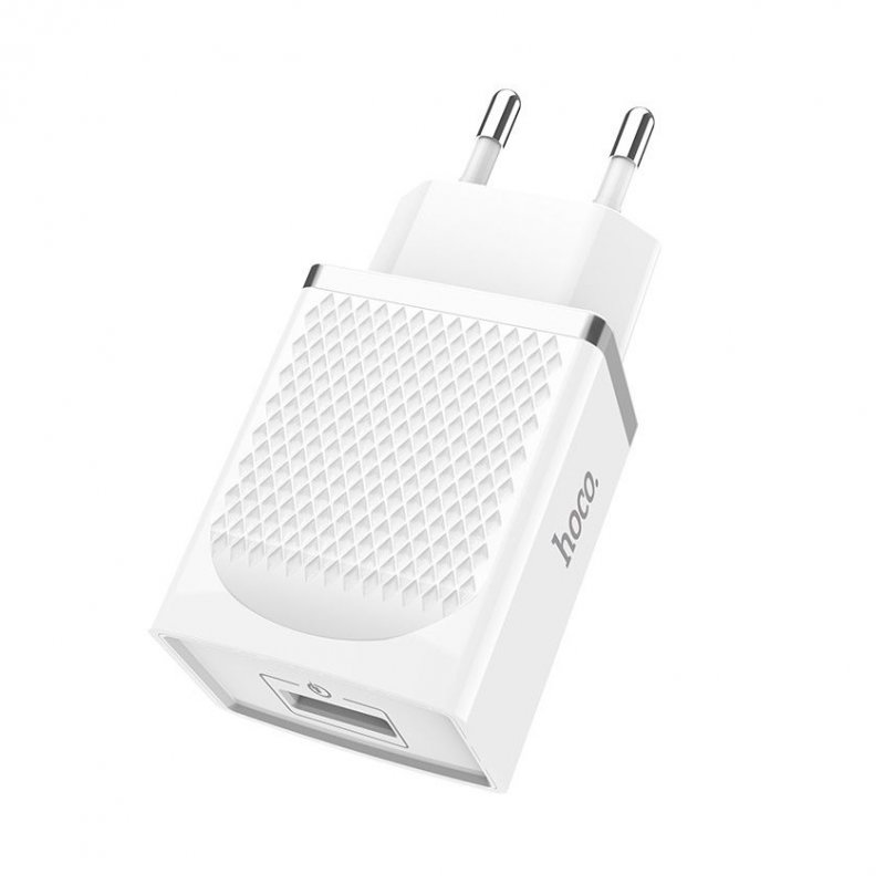Сетевое зарядное устройство (СЗУ) Hoco C42A QC 3.0 (USB) 18 Вт/3 А, белый