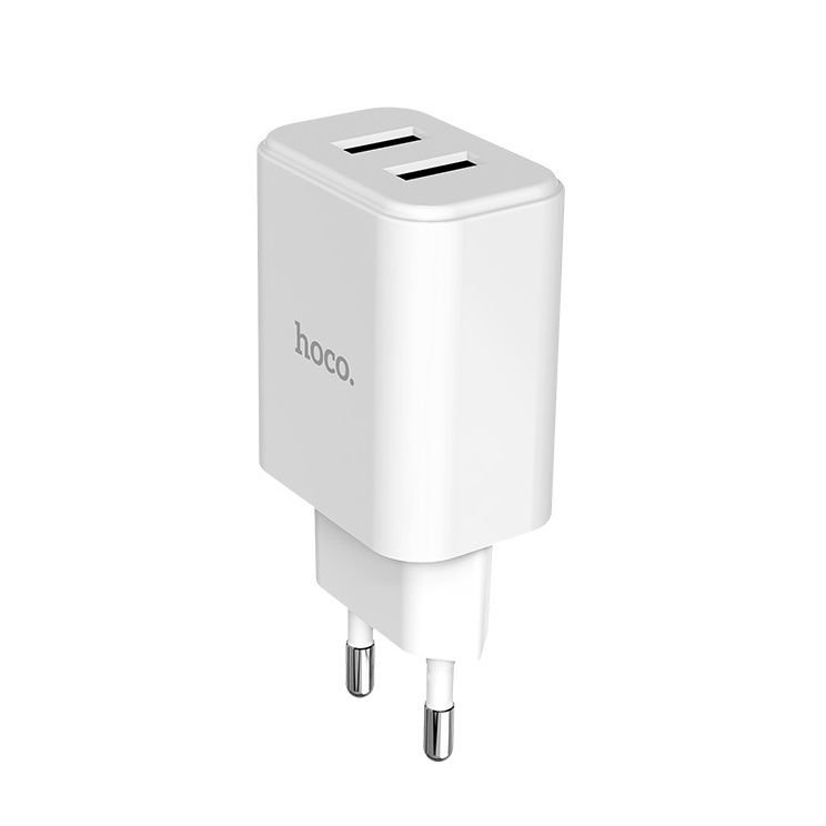 Сетевое зарядное устройство (СЗУ) Hoco C62A (2 USB) 2 А, белый