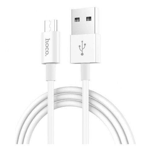 Дата-кабель Hoco X23 USB-MicroUSB, 1 м (белый)