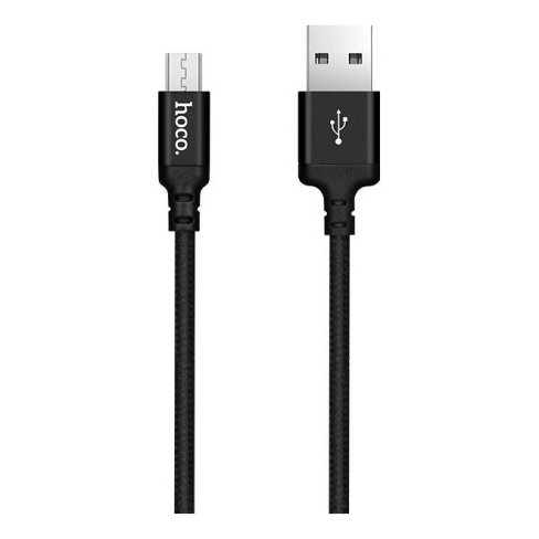 Дата-кабель Hoco X14 USB-MicroUSB, 1 м (черный)