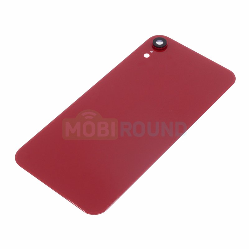 Задняя крышка для Apple iPhone XR (в сборе со стеклом камеры) красный, AAA