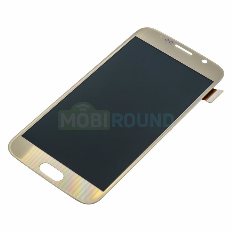 Дисплей для Samsung G920 Galaxy S6 (в сборе с тачскрином) золото, AAA