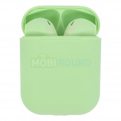 Наушники беспроводные TWS inPods 12 Macaron 5.0 (с боксом для зарядки) (Bluetooth) (зеленый)