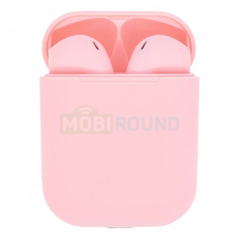 Наушники беспроводные TWS inPods 12 Macaron 5.0 (с боксом для зарядки) (Bluetooth) (розовый)