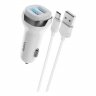 Автомобильное зарядное устройство (АЗУ) Hoco Z40 (2 USB) + кабель Type-C, 2.4 А