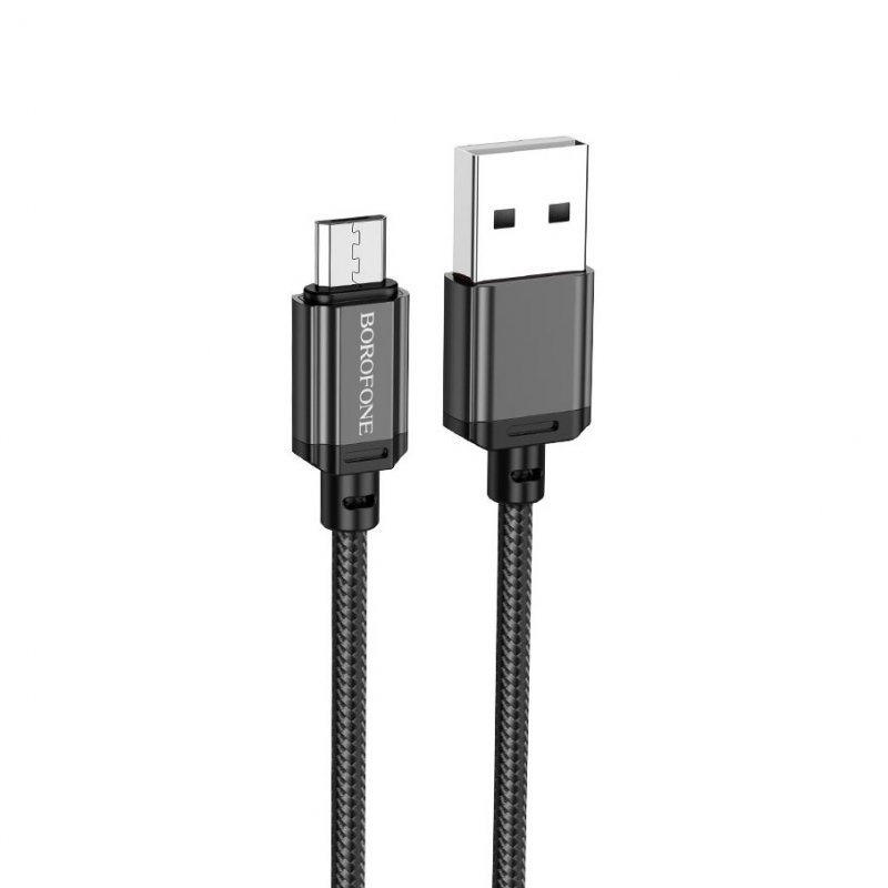 Дата-кабель Borofone BX87 USB-MicroUSB, 1 м, черный