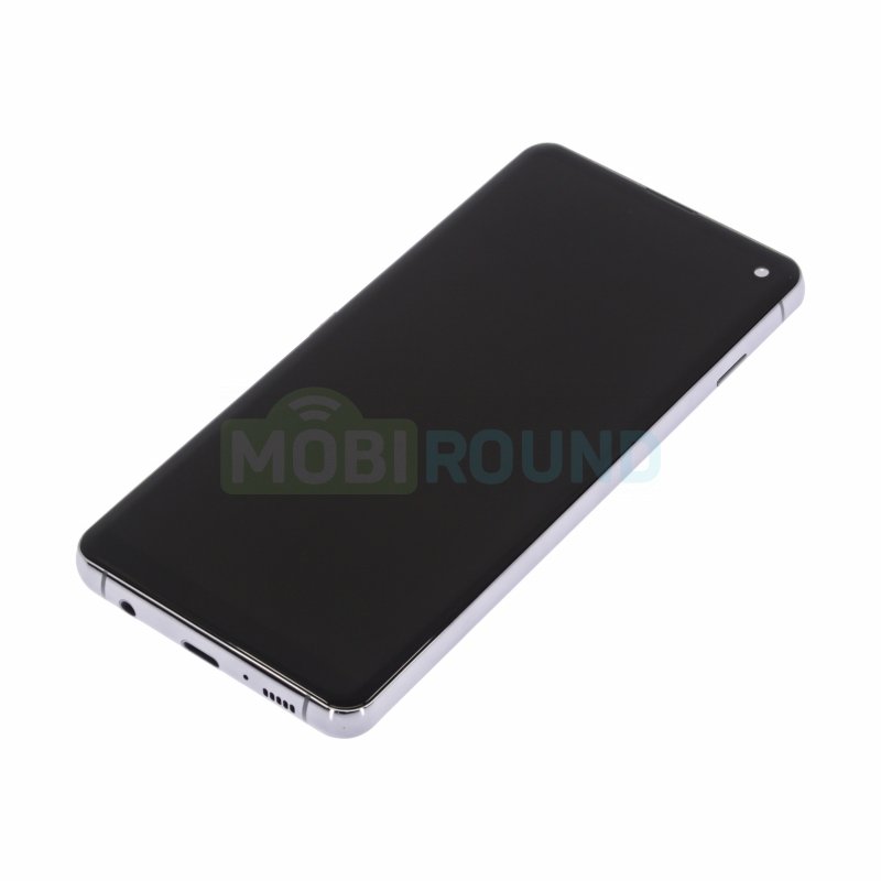 Дисплей для Samsung G973 Galaxy S10 (в сборе с тачскрином) в рамке, черный, AA