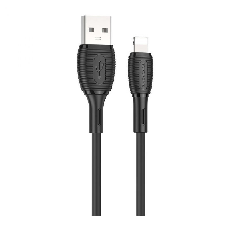 Дата-кабель Borofone BX86 USB-Lightning, 1 м, черный