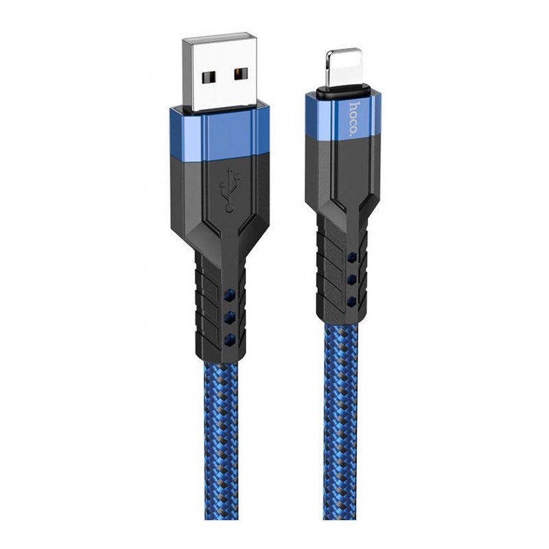 Дата-кабель Hoco U110 USB-Lightning, 1.2 м, синий